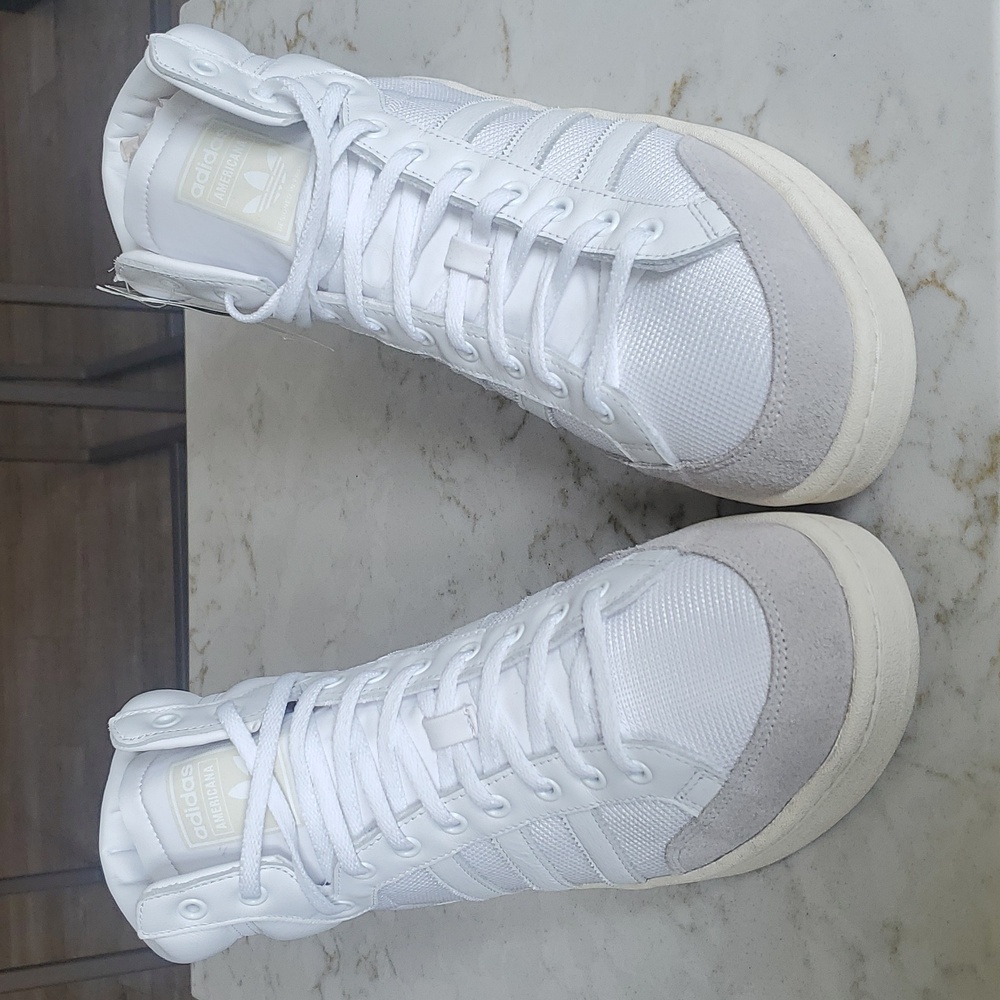 Adidas Mens Americana HI High Top Sneakers White 12.5